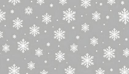 Snowflake pattern on a gray background for winter holiday designs