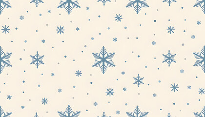 Snowflake pattern on a cream background for winter holiday designs