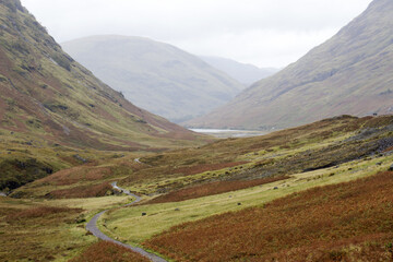Panoramic view of Glencoe, near Fort William, in the Scottish Highlands, Scotland