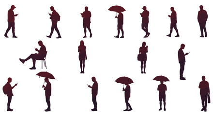 people using smartphones urban residents using mobile phones outdoors browsing online connecting and communicating in the city digital lifestyle