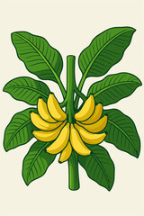 very dense banana vector