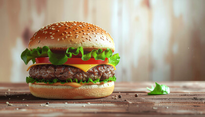 hamburger on black plate
