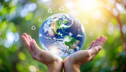 hands holding earth