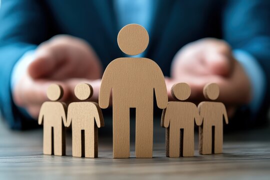 Leadership and Guidance: A conceptual image showcases a supportive gesture of mentorship and guidance, where a figure, symbolizing a leader, stands tall.