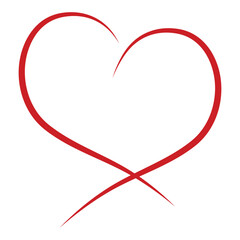 Collection of Love Heart Symbol Icons. Love Illustration Set with Solid Vector Heart and Outline. Can be edited and color-replaced. On a blank background.