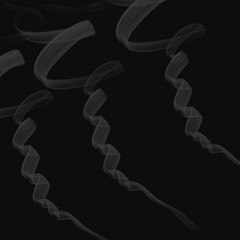 curved smoke affect, smoke background, ribbon on black background