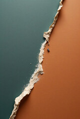 a torn paper edge revealing contrasting colors beneath it