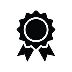 Award ribbon rosette medal symbol of achievement and recognition isolated on white background isolated on transparent background