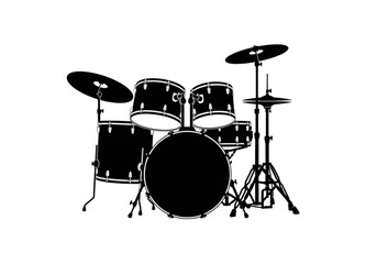 Black drum kit