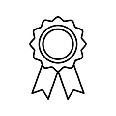 Ribbon award rosette isolated on white background isolated on transparent background