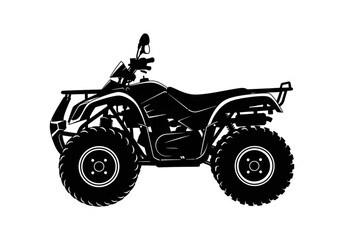 Black atv quad bike