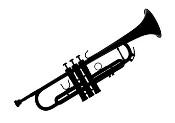 Silhouette of a trumpet