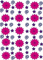 seamless pattern with flowers