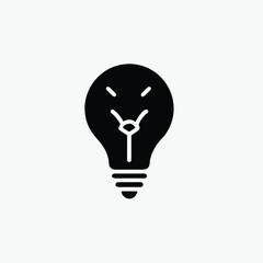 bulb vector icon silhoutte vector template