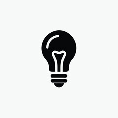 bulb vector icon silhoutte vector template