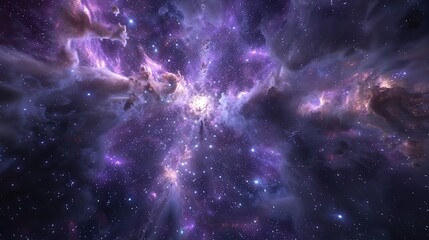 A single, glowing speck of cosmic dust on an epic journey through intergalactic space.
