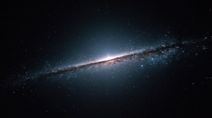 A single, glowing speck of cosmic dust on an epic journey through intergalactic space.
