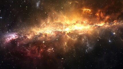 A single, glowing speck of cosmic dust on an epic journey through intergalactic space.
