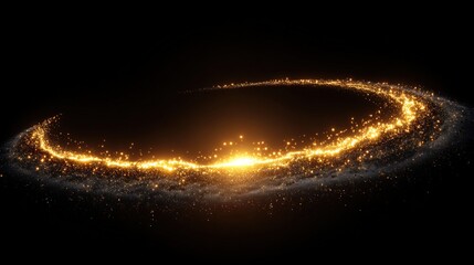 A single, glowing speck of cosmic dust on an epic journey through intergalactic space.
