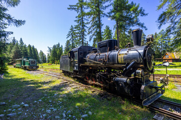 Historical steam and diesel locomotives in Pribylina forest © Richard Semik
