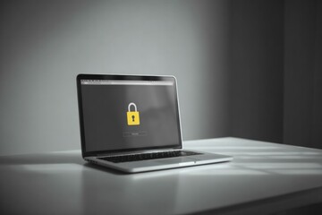 Computer screen lock security password monochrome digital technology cyber protection