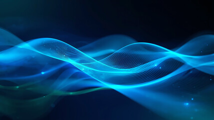 Obraz premium Abstract Blue Wavy Lines Design Background with Subtle Sparkles for Modern Technology Concepts