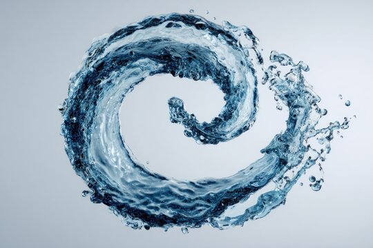 Water swirl spiral circular flow cycle renewable oroboros infinite loop sustainable nature concept symbolism	