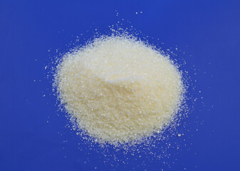 Potassium hexacyanidoferrate II on the ligt grey background