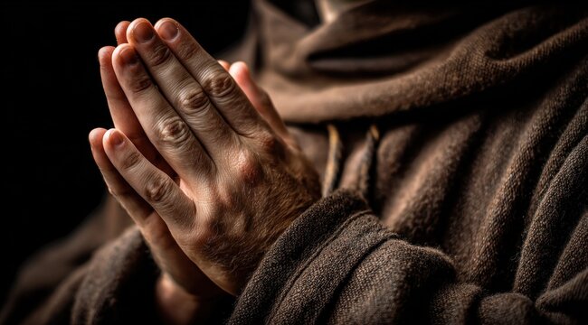 Hands praying prayer spiritual faith concept for religion meditation wellness peace spirituality
