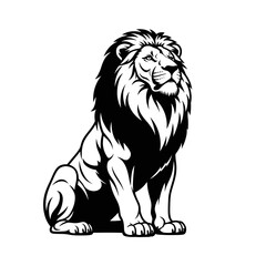 Obraz premium lion head vector illustration