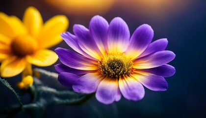 Obraz premium Purple And Yellow Flower