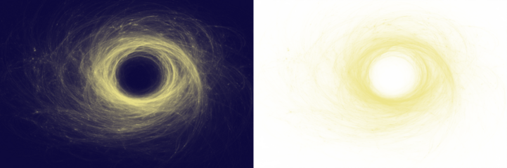Glowing yellow circular vortex black background abstract animation swirl energy light effect	