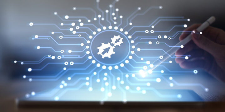 System Integration and Digital Connectivity Illustrated as Technology Concept.