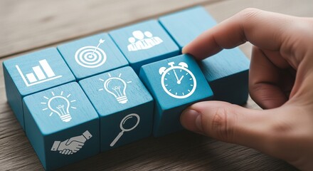 Hand Selecting Symbolic Block for Time Management and Productivity