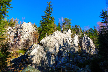 Rock formations, Raven Rocks, Karkonosze, Karpacz, Poland