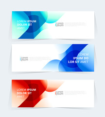 Geometric banner design with vector presentation template.