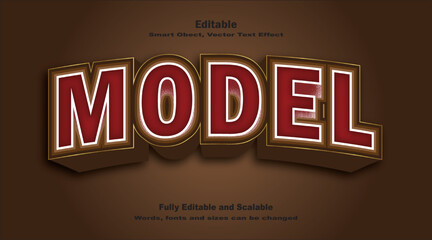 Model text effect fashion, stylish and elegant typography.