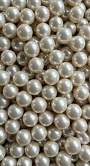 Lustrous Pearls Artfully Arranged in a Captivating Textured Background