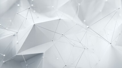 Abstract white background with geometric shapes and connecting lines, perfect for modern design and technology concepts