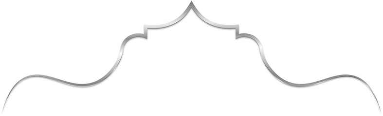 Silver Metallic Arch Dome Ornamental Divider Border
