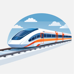 Bullet Train High-Speed Rail Vector