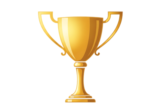 Golden trophy cup illustration representing success and achievement concept - Powered by Adobe