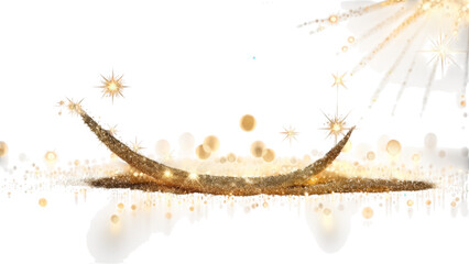 Shiny gold glitter pile, ideal for craft projects, event decorations, or beauty and fashion visuals