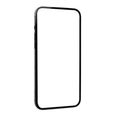 Modern Smartphone Blank Screen Mockup on Transparent Background Png