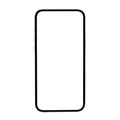 Modern Smartphone Blank Screen Mockup on Transparent Background Png