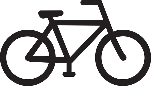 Minimalist Bicycle or Bike Outline Vector Icon