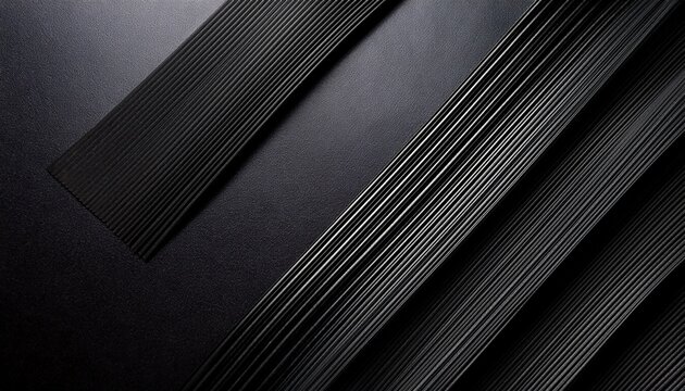 Striped Background Of Black Paper - Powered by Adobe
