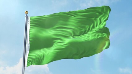 4K Libya flag waving in the wind - realistic Libya flag animation in high resolution, perfect for Libya national day, independence, travel and patriotic video projects