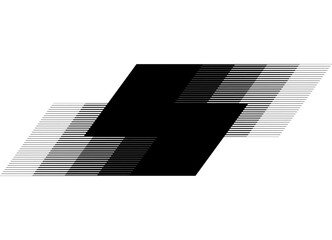 Black striped vector pattern for car body, boat, toy, sportswear. Design element. Sport vector background. Race, speed, stripe with space for text