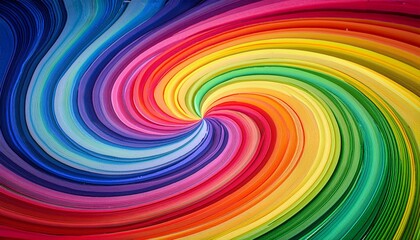 Obraz premium Abstract Rainbow Swirls With Subtle Grain Texture And Concentric Arcs Background Color